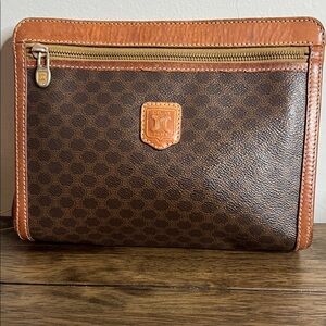 Celine Brown and Tan Clutch